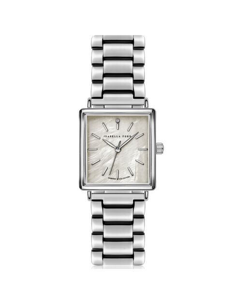 Montre Lilou en Acier & Diamant argentée