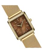 Montre Marie-Rose en Acier & Diamant dorée