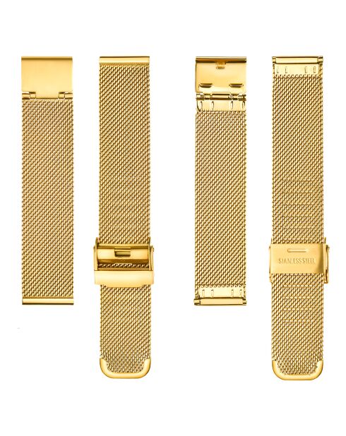 Montre Marie-Rose en Acier & Diamant dorée