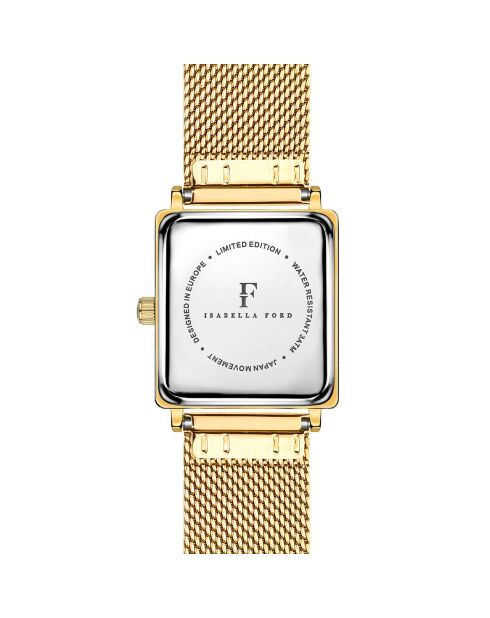 Montre Marie-Rose en Acier & Diamant dorée
