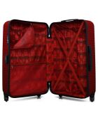 London-Reisekoffer mit 4 Rädern, 75 cm, rot