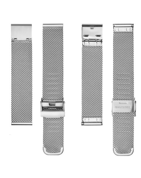 Montre Netty en Acier & Diamant argentée