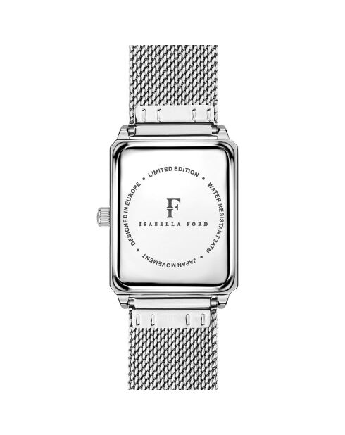 Montre Netty en Acier & Diamant argentée