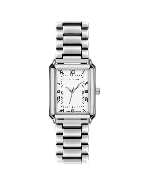 Montre Netty en Acier & Diamant argentée