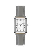 Montre Netty en Cuir & Diamant grise