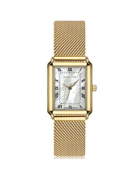 Montre Coralie en Acier & Diamant dorée