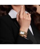 Montre Coralie en Acier & Diamant dorée