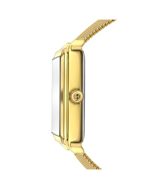 Montre Coralie en Acier & Diamant dorée