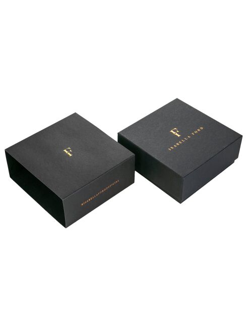 2 Paires de Boucles d'Oreilles Olivia en Acier dorées