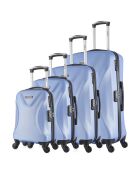 4 koffers met 4 wielen 75/65/55/46 cm Garibaldi-M goudblauw