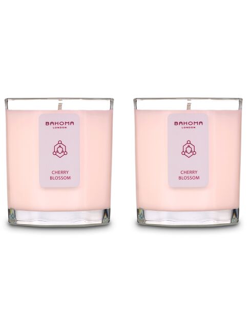 2 aromatische Duftkerzen nach Kirschblüten - 1 Docht 55g