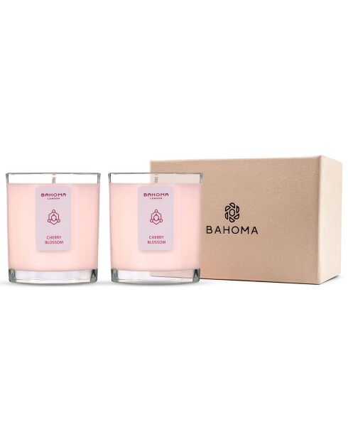 2 aromatische Duftkerzen nach Kirschblüten - 1 Docht 55g