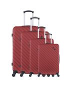 4 Allradkoffer 75/65/55/46 cm Cité-M burgunderrot