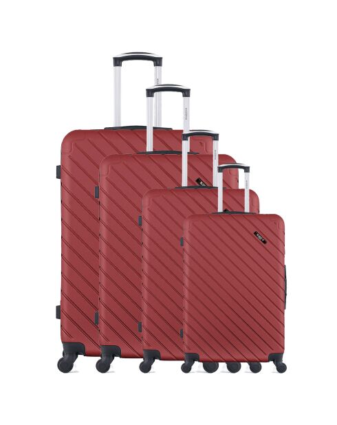 4 Allradkoffer 75/65/55/46 cm Cité-M burgunderrot