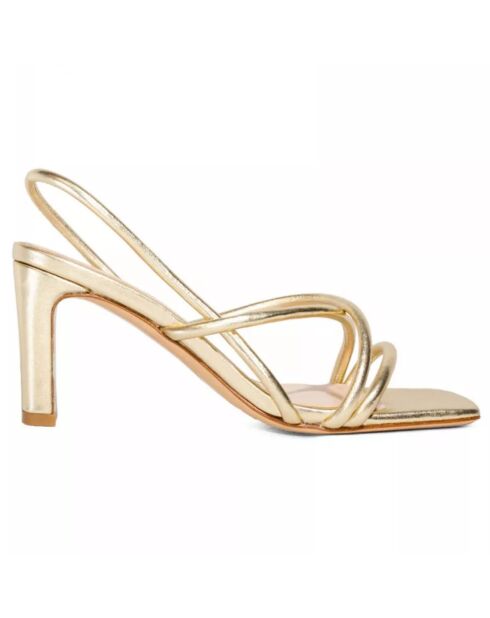 Sandales en Cuir Mila dorées - Talon 7 cm