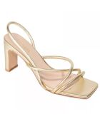 Sandales en Cuir Mila dorées - Talon 7 cm