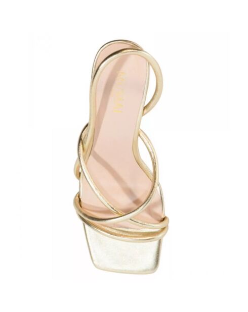 Sandales en Cuir Mila dorées - Talon 7 cm