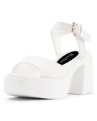 Sandales Louise blanches - Talon 8 cm