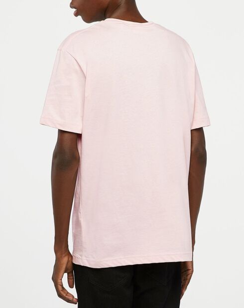 T-Shirt manches courtes Uni Rd rose clair
