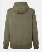 Sweat Hoodie zippé Mix kaki