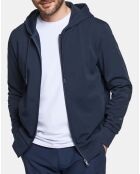 Sweat Hood zippé Mix bleu marine