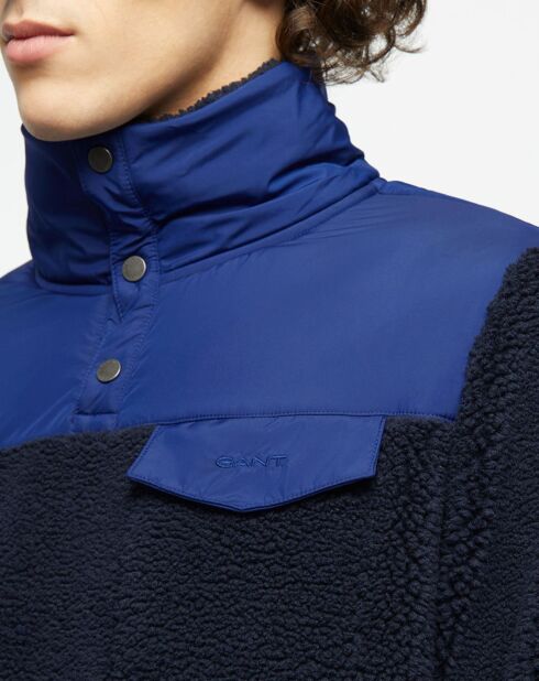 Veste Polaire 1/2 Zip bleue