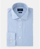 Chemise Slim Fit à rayures bleu clair