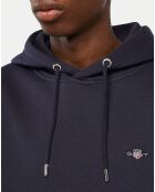 Sweat Hood uni bleu foncé