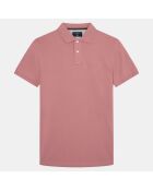 Polo Slim Fit uni Piqué rose