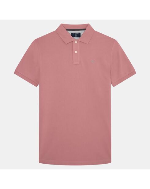 Polo Slim Fit uni Piqué rose