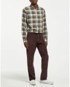 Chemise Regular Fit en Flanelle Bucheron kaki