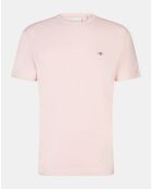 T-Shirt manches courtes Uni Rd rose clair