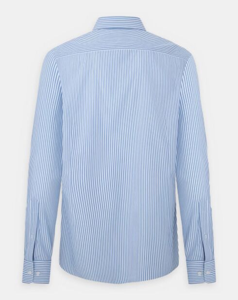 Chemise Slim Fit à rayures bleu clair