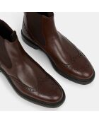 Chelsea boots en Cuir Tiberio cognac