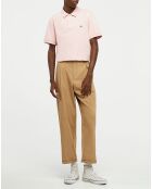 Polo Regular Fit manches courtes uni piqué rose clair