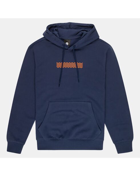 Sweat à capuche Wave bleu marine