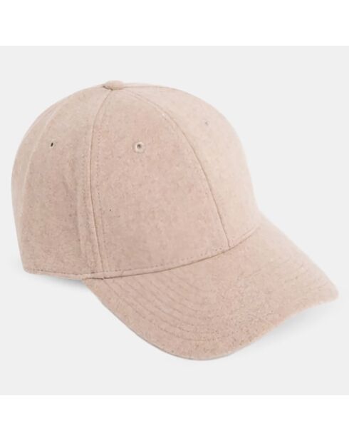 Casquette en Laine mélangée Flanelle beige