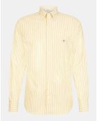 Chemise Regular Fit Stripe Basic jaune clair/blanc