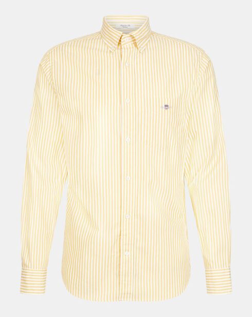 Chemise Regular Fit Stripe Basic jaune clair/blanc