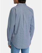 Chemise Regular Fit Vichy à mini carreaux bleue