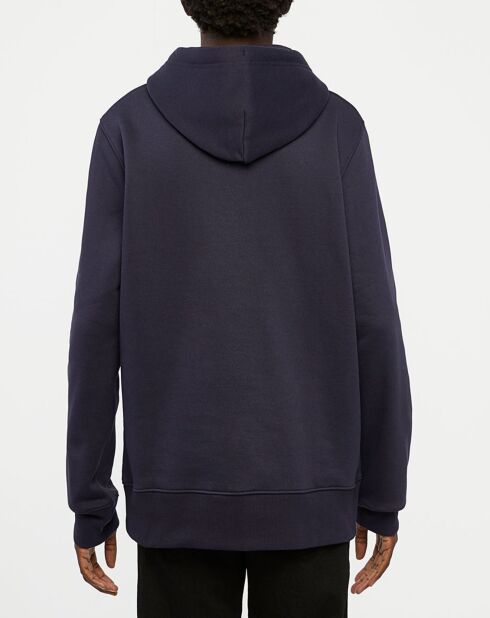 Sweat Hood uni bleu foncé