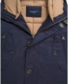 Parka à capuche Canvas bleu marine