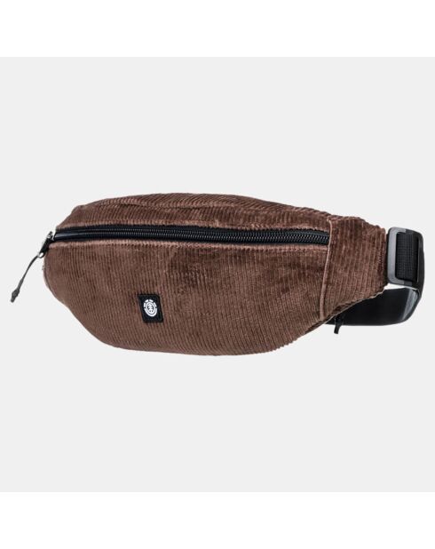 Banane en Velours côtelé Jock Hip Sack marron - 29x13 cm