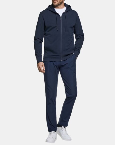 Sweat Hood zippé Mix bleu marine