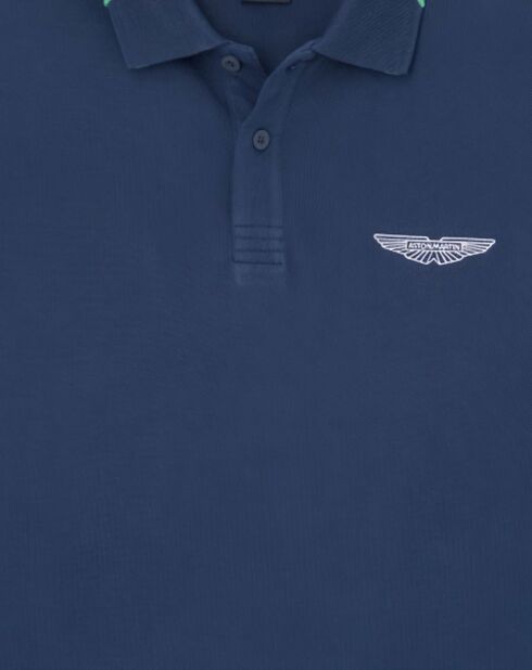 Polo Regular Fit manches longues Aston Martin Racing bleu foncé