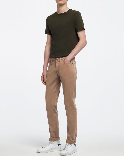 Pantalon Chino Slim Fit Wash beige