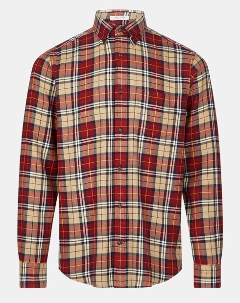 Chemise Regular Fit en Flanelle Bucheron rouge