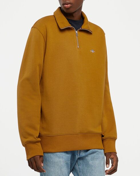 Sweat 1/2 Zip uni camel