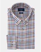 Chemise Slim Fit en Flanelle Vichy multicolore