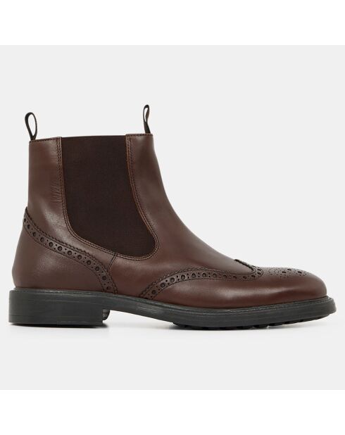 Chelsea boots en Cuir Tiberio cognac